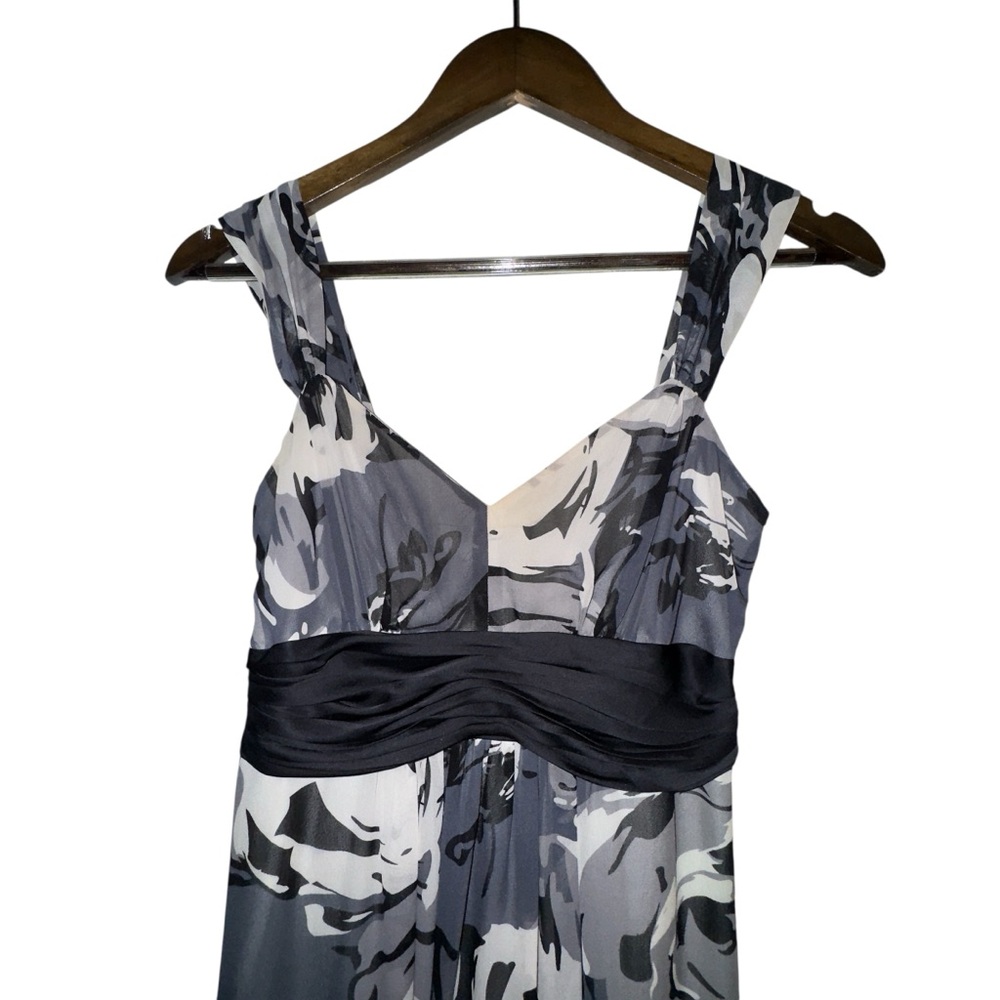 Ann Taylor 100% Silk Floral Maxi Dress dark Romantic whimsi classic elegance - Picture 2 of 10